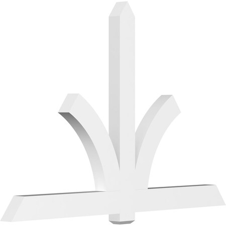 Ekena Millwork Redmond Architectural Grade PVC Gable Bracket, 84"W x 56"H x 4"D x 6"F, 16/12 Pitch GBP084X56X0406RED00